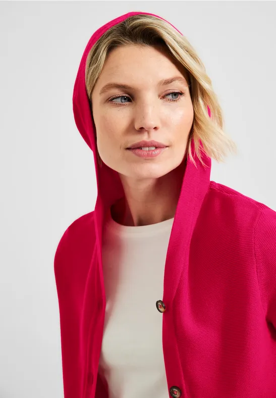 Cardigan avec mélange de structures fresh pink