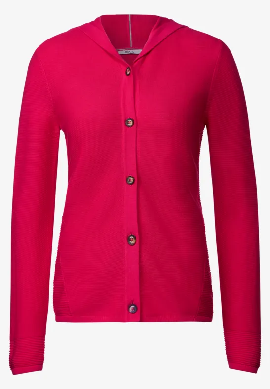 Cardigan avec mélange de structures fresh pink