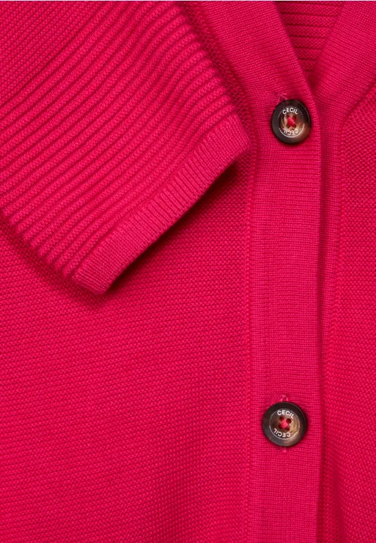 Cardigan avec mélange de structures fresh pink