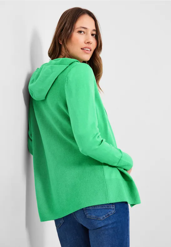 Cardigan met structuurmix smash green