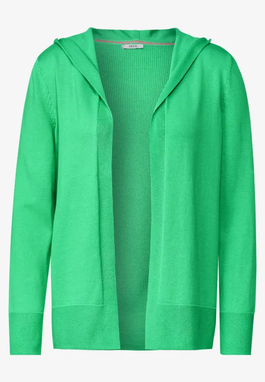 Cardigan met structuurmix smash green