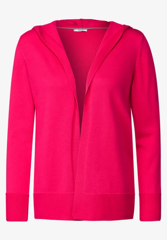 Cardigan met structuurmix fresh pink