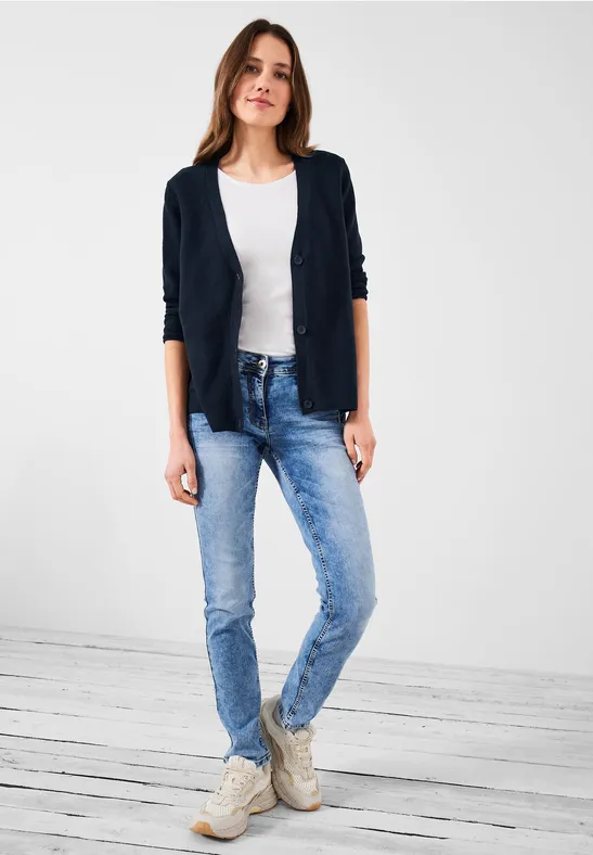 Cardigan met 3/4-mouwen deep blue
