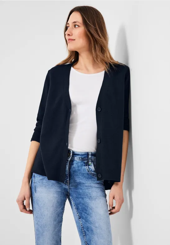 Cardigan met 3/4-mouwen deep blue