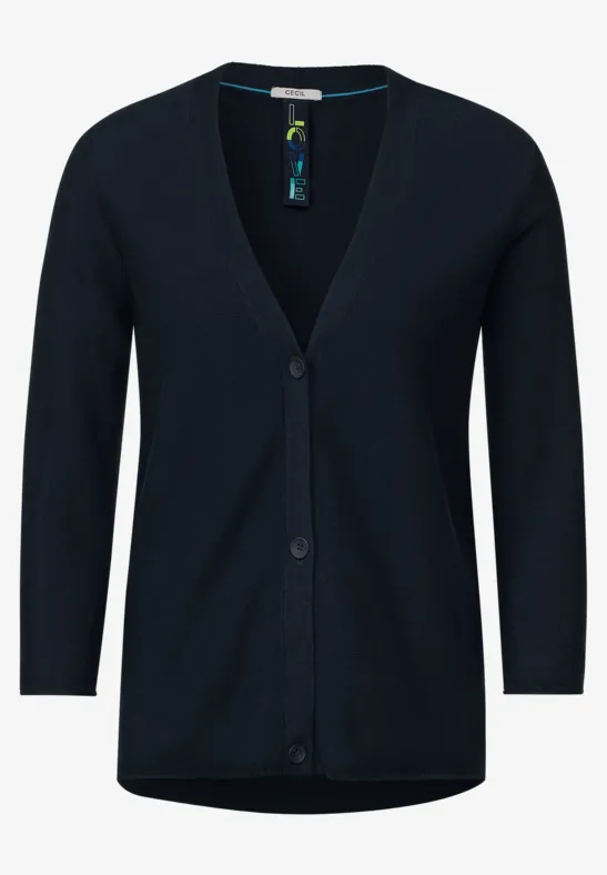 Cardigan met 3/4-mouwen deep blue