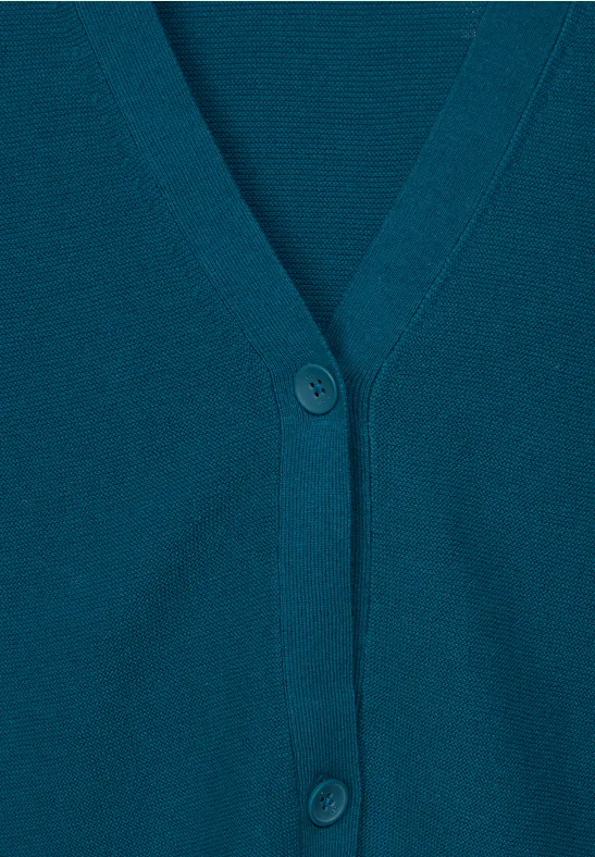 Cardigan met 3/4-mouwen teal blue