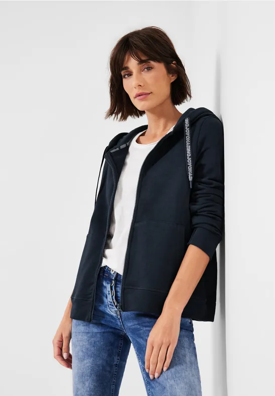 Hoodie-sweatshirtjas deep blue