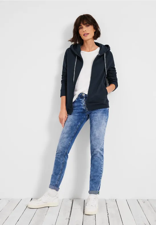 Hoodie-sweatshirtjas deep blue