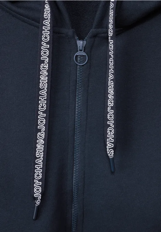 Hoodie-sweatshirtjas deep blue