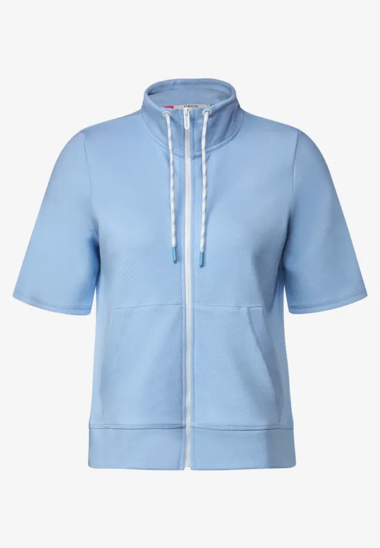 Kurzarm Sweatjacke tranquil blue
