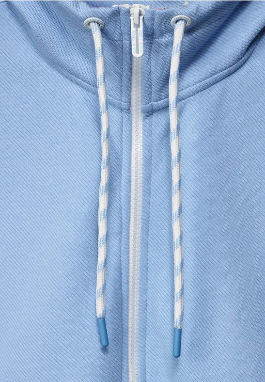 Kurzarm Sweatjacke tranquil blue