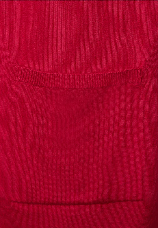 Offener Kapuzencardigan casual red