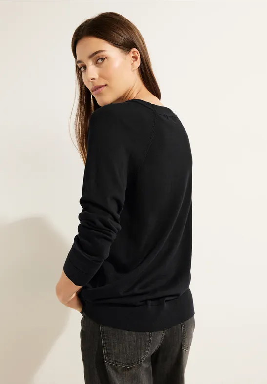 Cardigan mit Knopfleiste Black