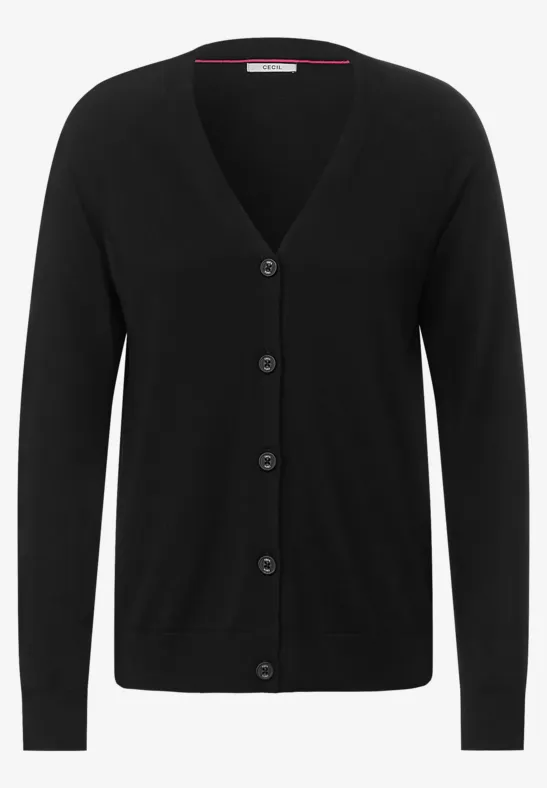 Cardigan mit Knopfleiste Black
