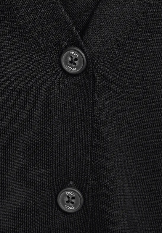 Cardigan mit Knopfleiste Black