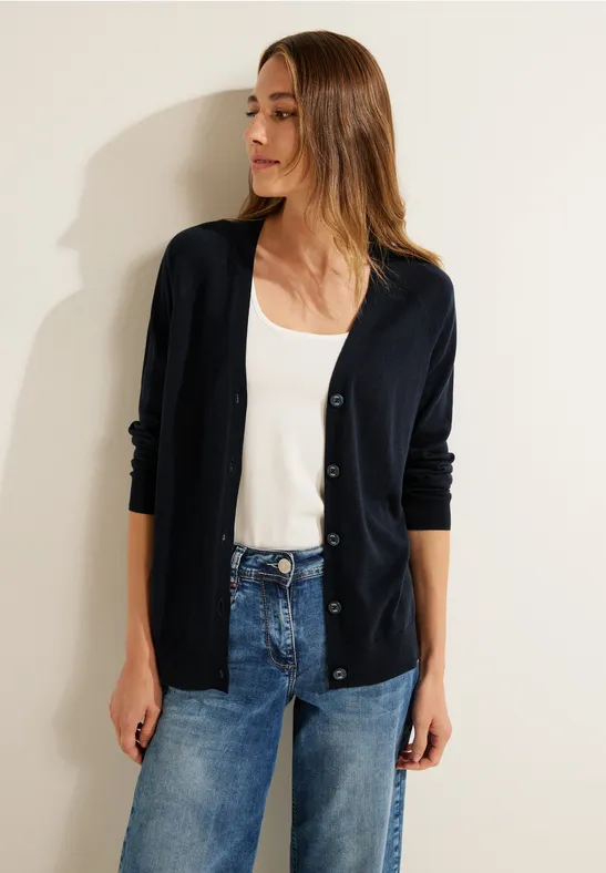 Cardigan mit Knopfleiste night sky blue