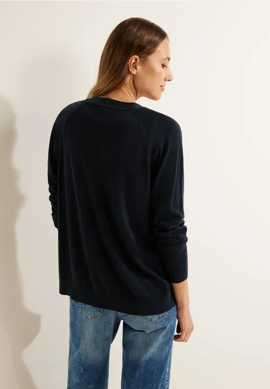 Cardigan mit Knopfleiste night sky blue