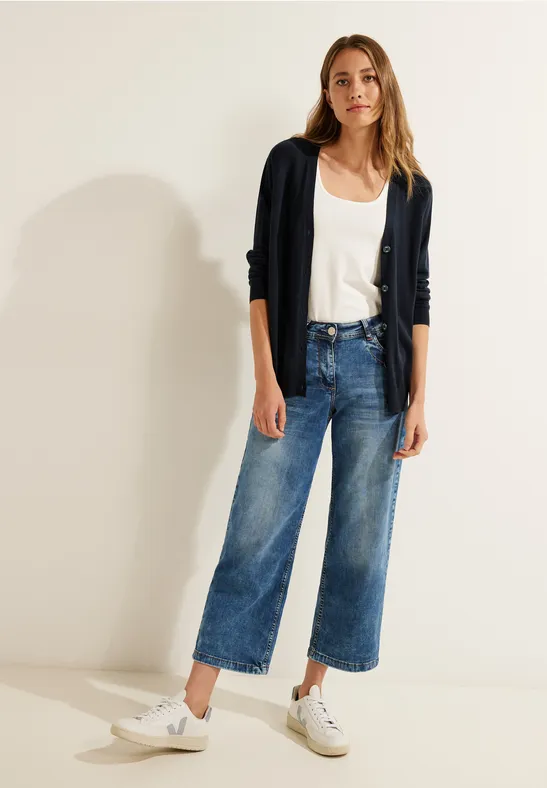 Cardigan mit Knopfleiste night sky blue