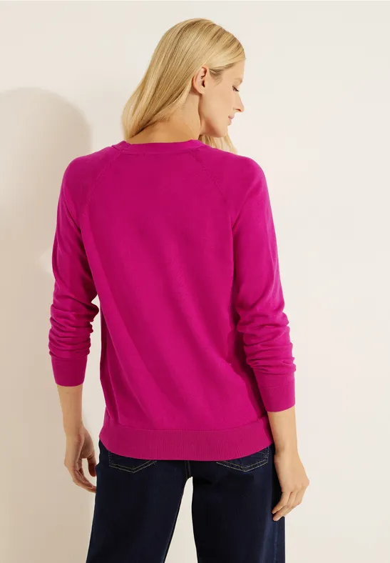 Cardigan mit Knopfleiste cool pink