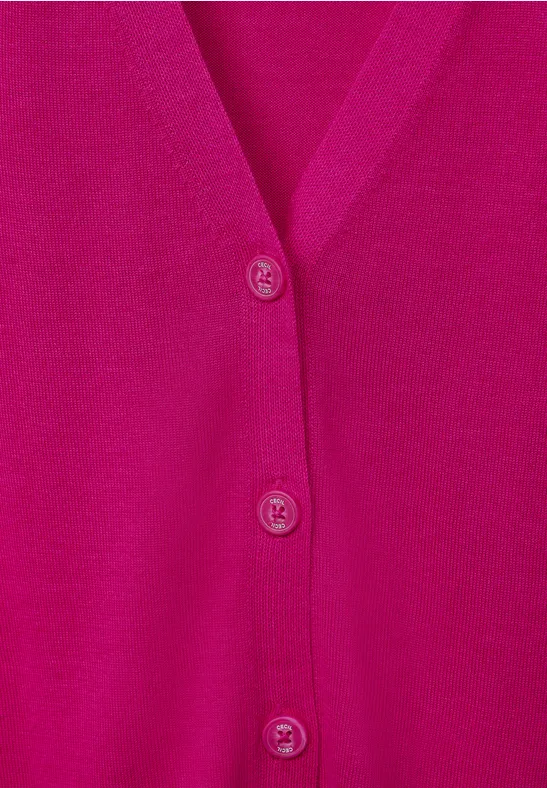 Cardigan mit Knopfleiste cool pink