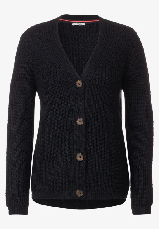 Cooler Strick Cardigan night sky blue