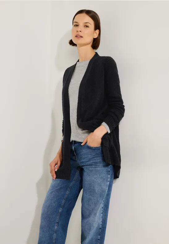 Bouclé Cardigan Black