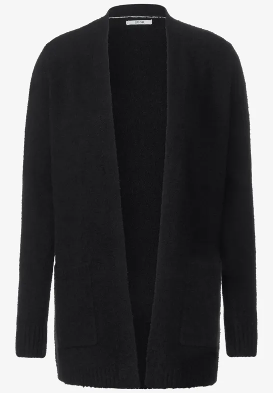 Bouclé Cardigan Black