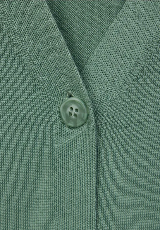Strick Cardigan raw salvia green