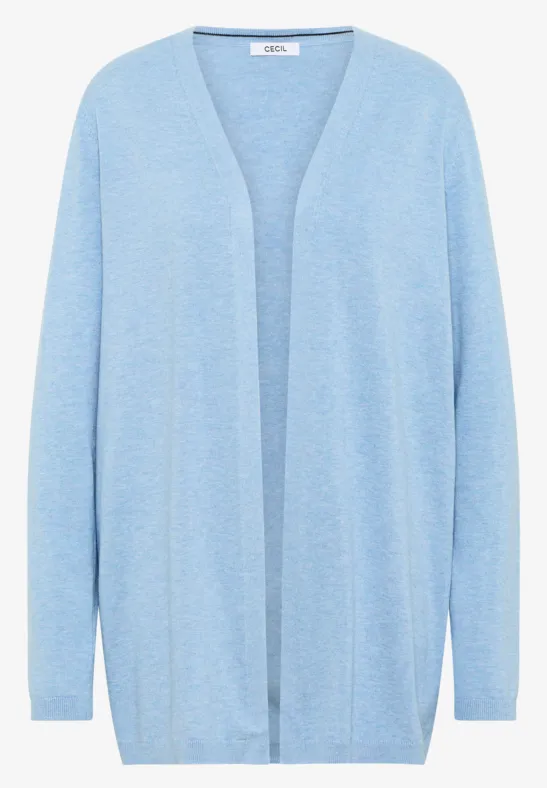 Offene Strickjacke whisper blue melange