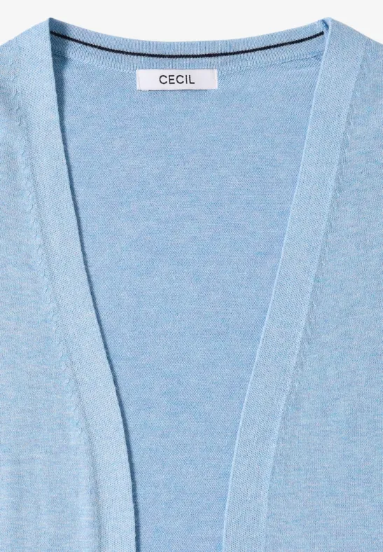 Offene Strickjacke whisper blue melange