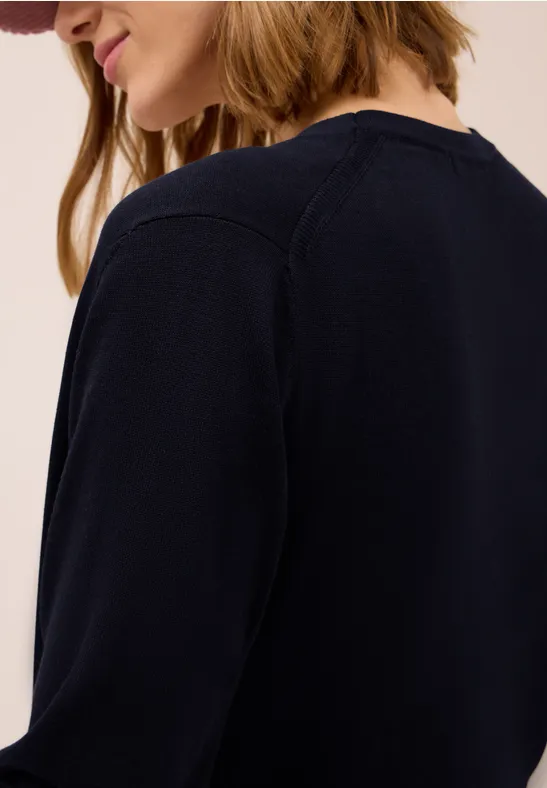Offene Strickjacke urban dark blue