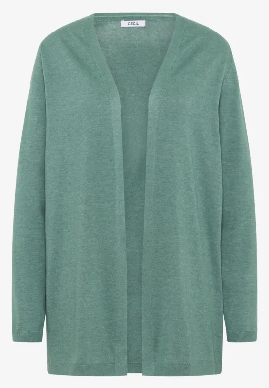 Offene Strickjacke jewel green melange