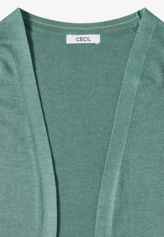 Offene Strickjacke jewel green melange