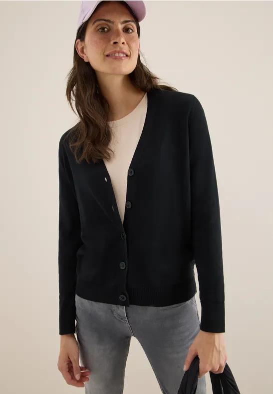V-hals vest Black