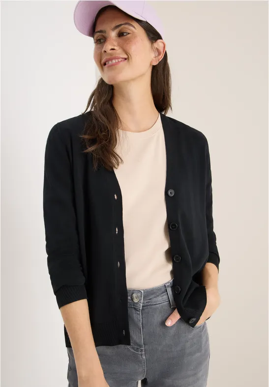 V-hals vest Black