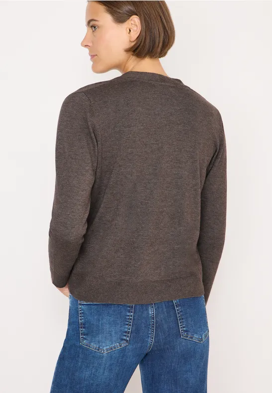 V-Neck Cardigan mushroom taupe melange