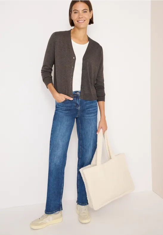 V-Neck Cardigan mushroom taupe melange