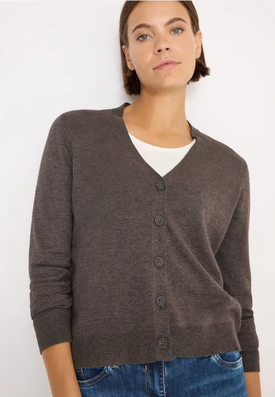 V-Neck Cardigan mushroom taupe melange