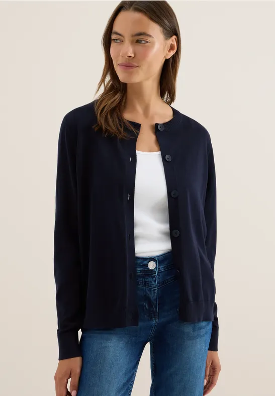 Strickjacke mit Knopfleiste urban dark blue