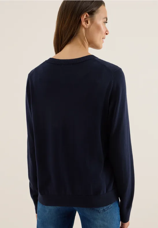Strickjacke mit Knopfleiste urban dark blue