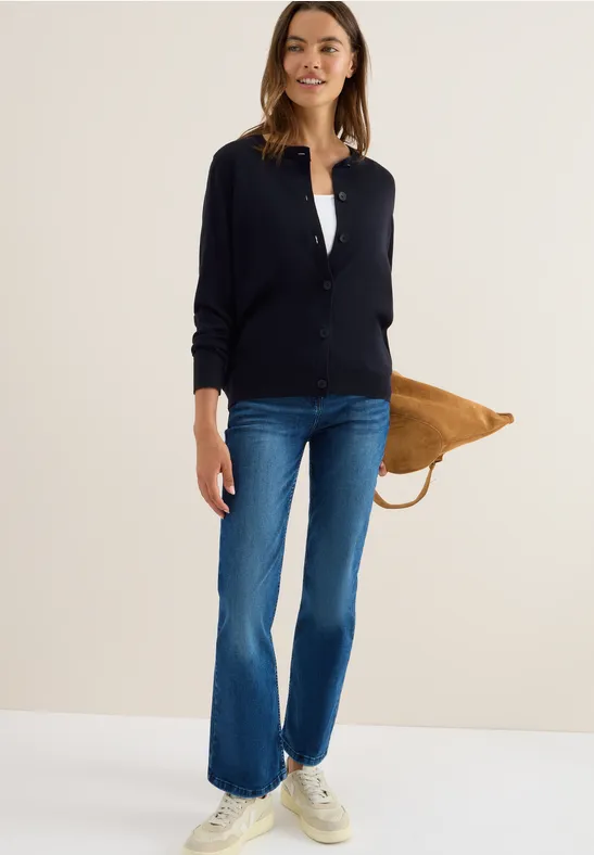 Strickjacke mit Knopfleiste urban dark blue