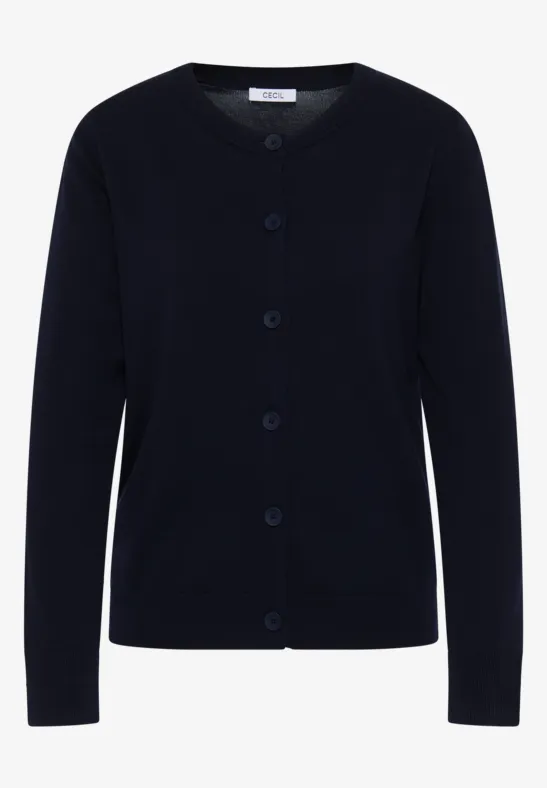Strickjacke mit Knopfleiste urban dark blue