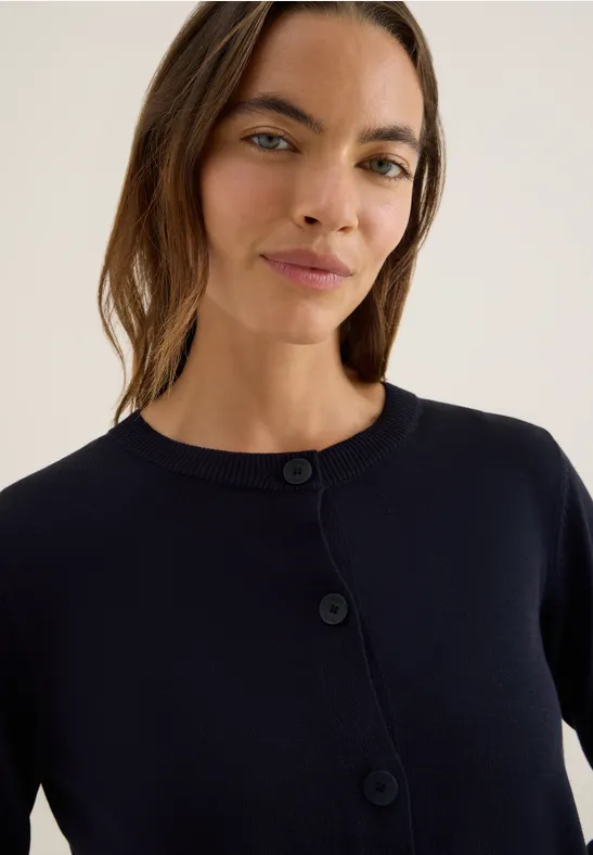 Strickjacke mit Knopfleiste urban dark blue