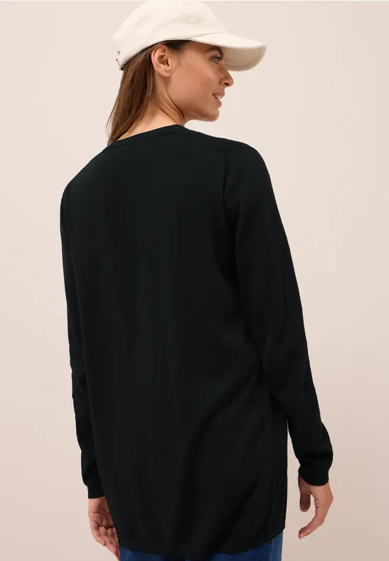 Offener Cardigan Black