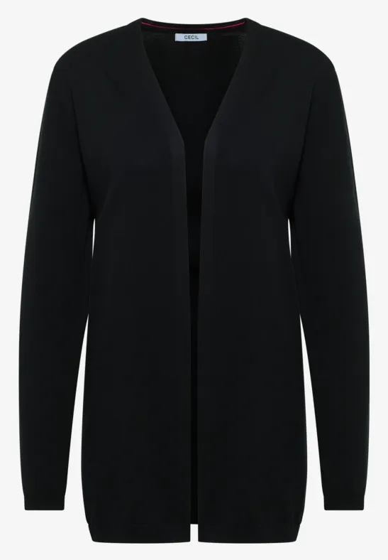 Offener Cardigan Black