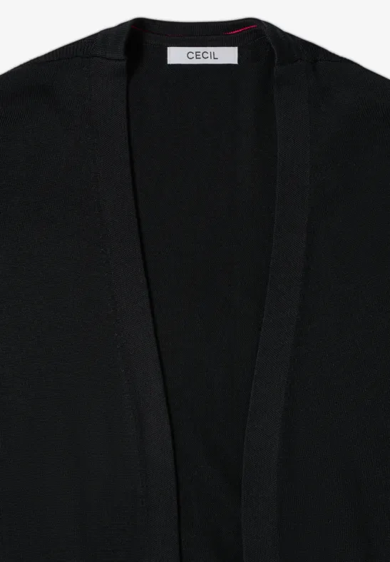 Offener Cardigan Black
