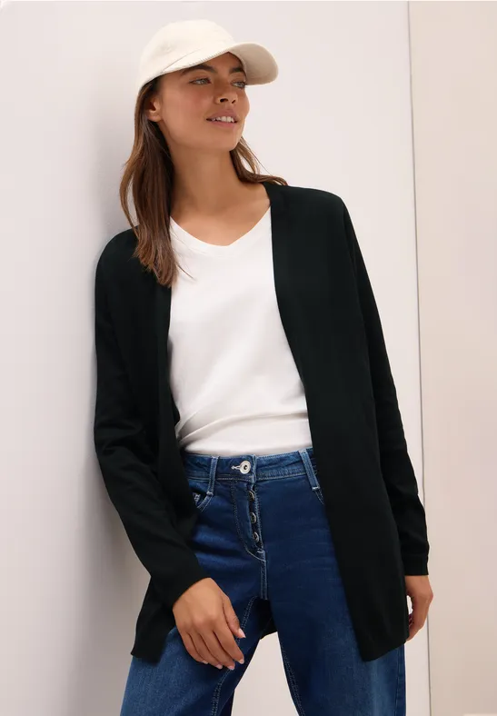 Offener Cardigan Black