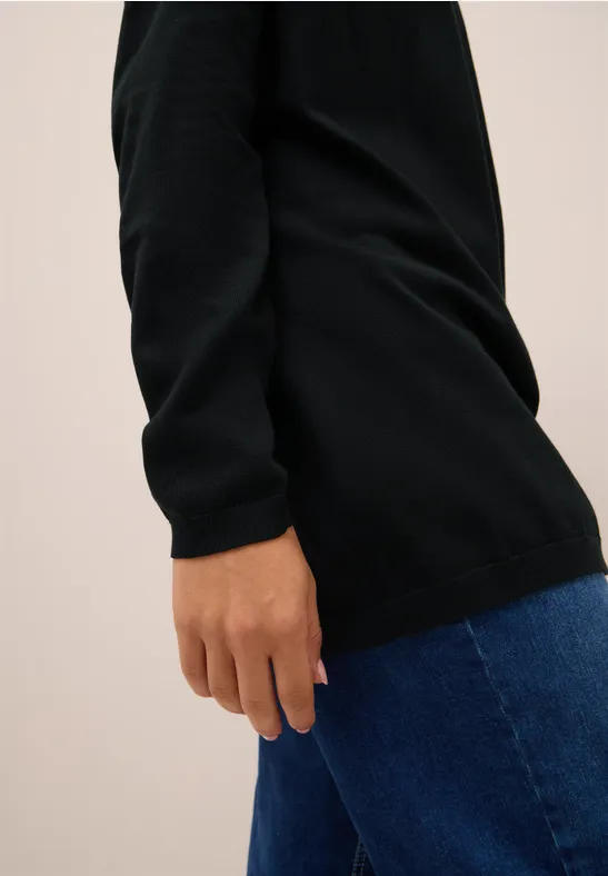 Offener Cardigan Black