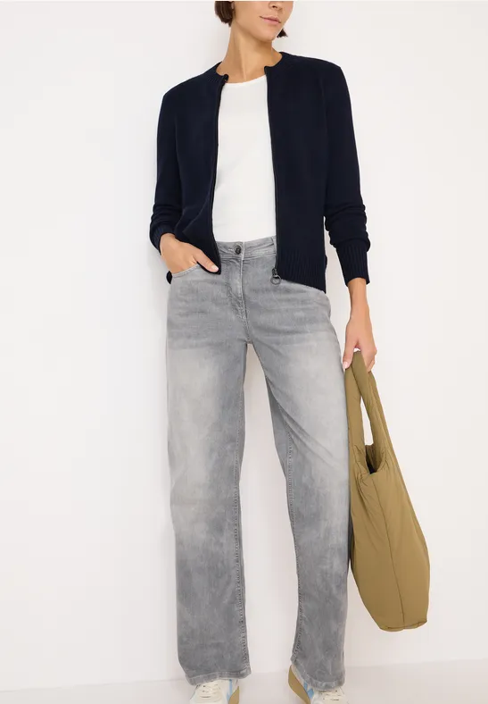 Cosy Cardigan mit Zipper urban dark blue