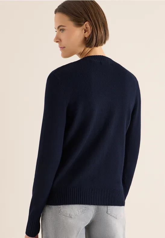 Cosy Cardigan mit Zipper urban dark blue